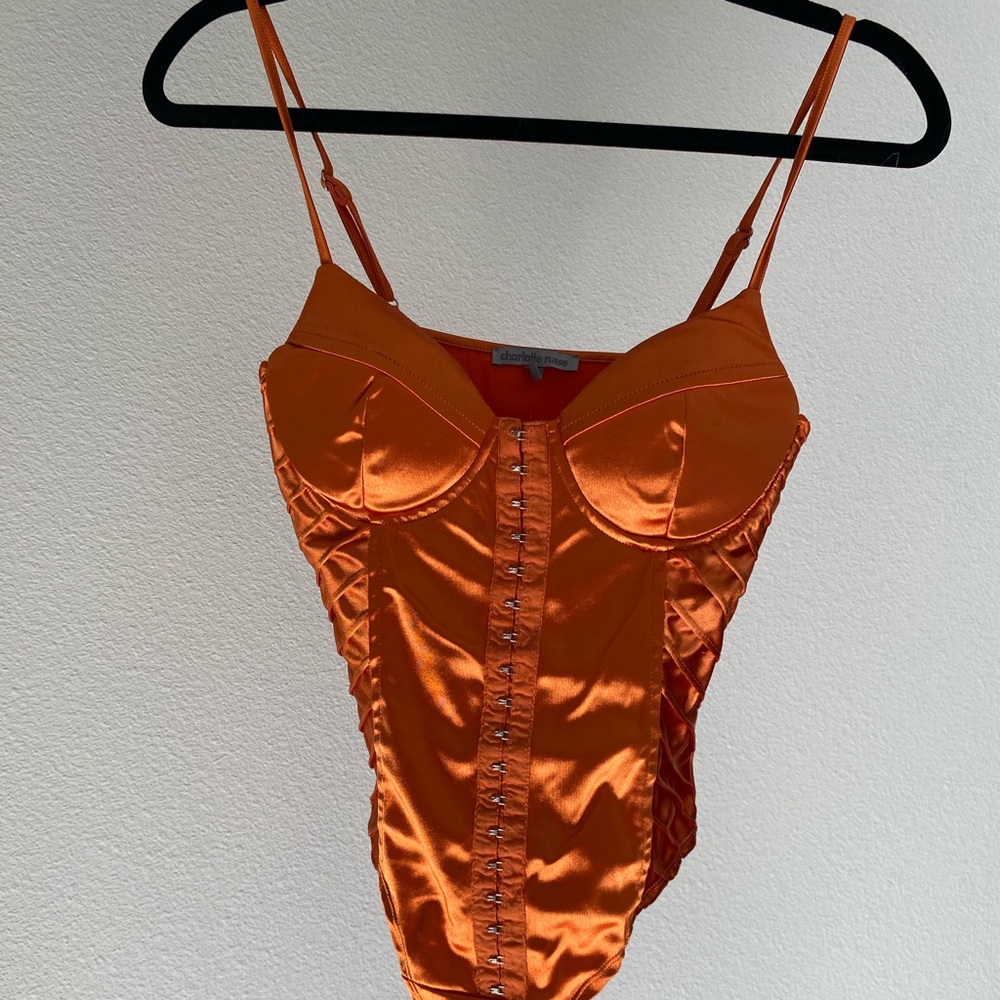 Bright silk body suit